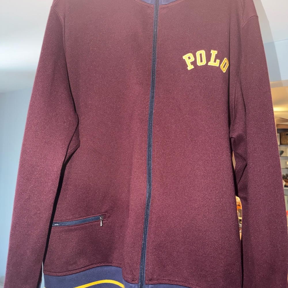 Ralph Lauren Polo Maroon and Navy Zip Jacket